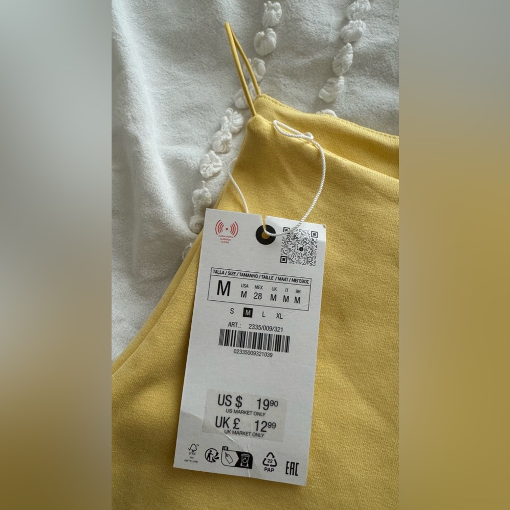 Zara Yellow Halter Top Tank - Picture 4 of 6